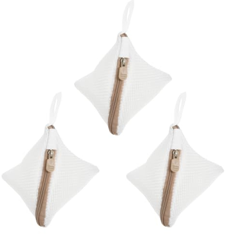 WHAMVOX Mini Mesh Laundry Bag Set of 3 Zippered Wash Pouches for Washing Machine Delicates Underwear Socks Portable Travel Laundry Organizer