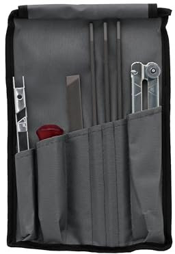 Sägenspezi Feilenset Kettensäge 4,8 mm Sägekette Schärfset inkl. Feilenhilfe (passend für 3/8 1,5/1,6 mm + .325 1,3/1,5/1,6 mm)