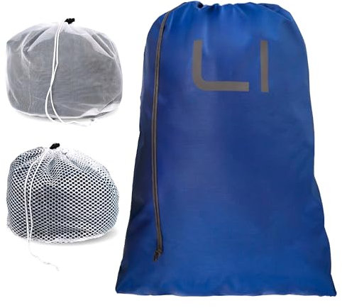 Bolsa Ropa Sucia 50x70 con 2 Bolsas para Lavadora, Laundry Bag, Pack LIBe I Bolsas para la Colada, Bolsa Ropa Sucia Viaje, Baño, Dormitorio, Lavandería, Camping, Playa, etc..