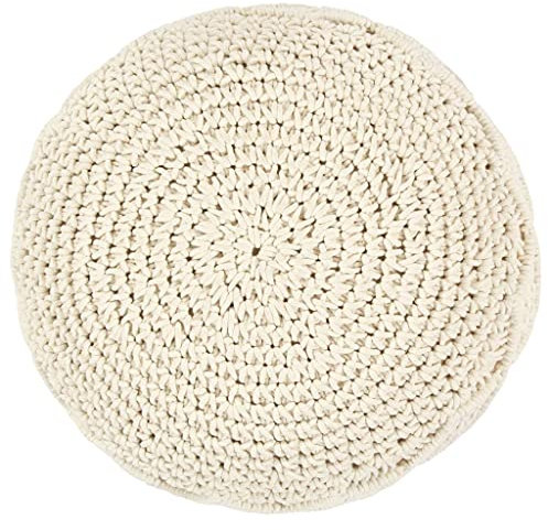 Generico Kangqiling Sitzsack, handgefertigt, aus Makramee, 45 x 30 cm, aus Baumwolle, Beige, 248090