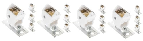 Cabilock 4 Sätze Pullax Schloss Set Raffrollos Vorhang Kordelschloss Vorhang Rollos Schloss Raffrollo Kordelschloss Bambusrollos Kordelschloss Flaschenzug Verschluss 4 Stück * 4