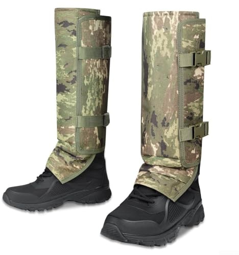 FACULX Ghette per gambe da esterno, protezioni a serpente, in tessuto Oxford impermeabile, con cinghie regolabili, per escursionismo, caccia, alpinismo, lavoro agricolo