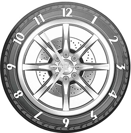 Kueohse Benutzer Definiert Ihre Garage Name Auto Service Reparatur Garage Acryl Wand Uhr Reifen Rad Auto Uhr Mechaniker Auto Werkstatt