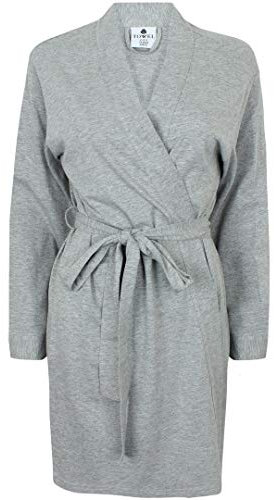 Towel City Womens/Ladies Wrap Bath Robe/Towel (180 GSM) (S) (Heather Grey)