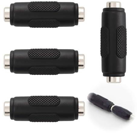 Yowfond 4 Stück DC 5,5 x 2,1 mm Buchse-zu-Buchse Netzstecker Adapter, DC Kupplungsadapter für CCTV, einfache Installation und vielseitige Anwendung