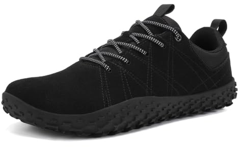 ihinzry Barfotaskor för män och kvinnor, vattentäta vandringsskor, lätta halkfria sneakers med bred tåbox för att minska trötthet för klättring, löpning och utomhuspromenader