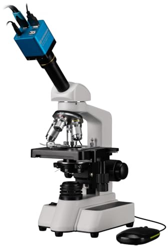 Bresser Mikroskop 40-1000x mit HDMI Kamera, LED Beleuchtung, 360° Drehkopf, für Schule & Hobby