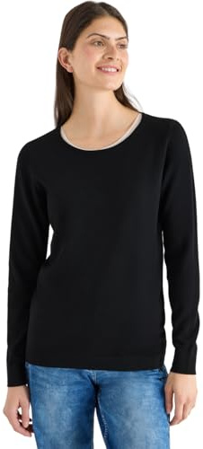 Cecil Damen Langarm Pullover mit Rippdetail