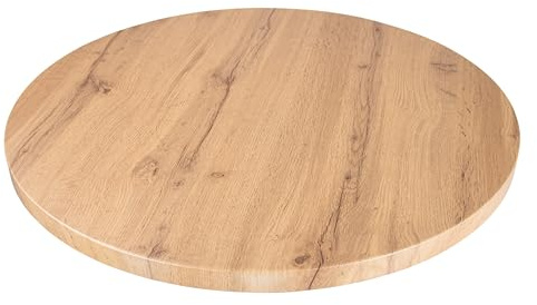 SAM Tischplatte Joan Ø 60 cm Eiche rund | Holzplatte für Küche & Café