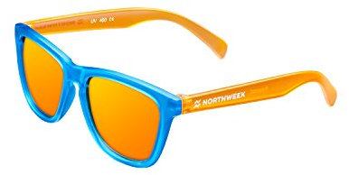 NORTHWEEK Kids Chase - Gafas de Sol para Niño y Niña, Polarizadas, Naranja/Azul