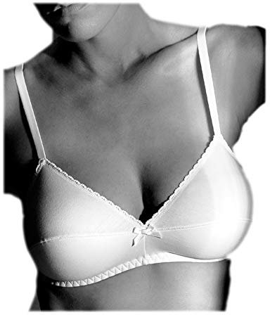 GIOS Reggiseno Senza Ferretto minimale e con Coppe in Doppio Tessuto di Cotone Art 145 (1°, Nero)