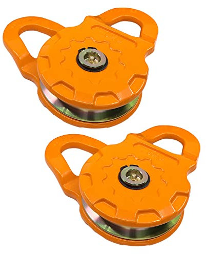 GearAmerica Mega Snatch Block 25 Tonnen Stärke(Zweierpack) | Hochleistungs-Windenrolle für Kunststoffseile oder Stahlseile | Offroad wie eine Pro-Reset-Richtung, doppelte Windenleistung