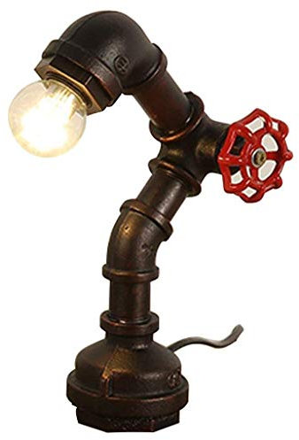 JBKNAN Wasserrohr Tischlampe Retro Roboter-Wasser-Rohr-Lampe,Kreativer Augenschutz Bar Studentenwohnheim Schreibtisch-Kopfdekoration-Geschenk-Tischleuchten