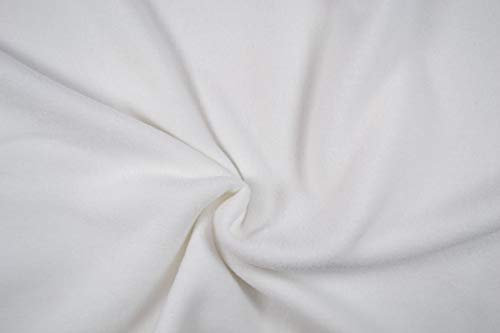 Polarfleece Antipeling 0,5 m Uni - Kuschelfleece Microfleece Meterware - Fleece Stoff- 400g/m (Weiß)