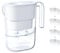 Waterdrop Elfin NSF Certifiée Carafe Filtrante d'eau 2.5L avec 4×90 Jours Filtre, Réduit le Fluorure, le Chlore et Plus, sans BPA, Blanc (Filtre Remplaçable: WD-PF-01A Plus)