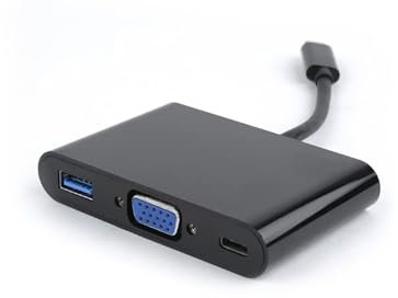 SatelliteSale USB Type C Adapter to Female USB 3.0/VGA/Power Delivery USB-C