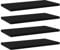 vidaXL Panneaux de Bibliothèque 4 pcs, Étagère Murale Flottante, Plaque d’Étagère de Rangement Salon Intérieur, Noir Bois d’Ingénierie