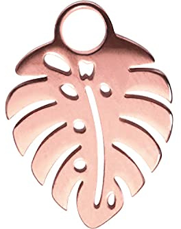 PIERCINGLINE Chirurgenstahl Anhänger für Clicker Ringe & Kreolen | MONSTERABLATT PALMENBLATT | Piercing Ohr Helix | Farbauswahl