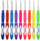 ﻿ KOKNIT 9-teiliges Häkelnadel Set, B (2 mm) – J (6 mm) ergonomische Häkelgriffe mit glattem, tiefem Halsband Häkelnadeln, bestes Geschenk für geliebte Menschen