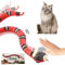 CJBIN Schlange Spielzeug, Katzenspielzeug Schlange, Klapperschlange Spielzeug, Crazy Schlange Tiger-Interaktives Katzenspielzeug, Smart Sensing, mit USB-Kabel, für Katzen Haustier Streich-Requisiten