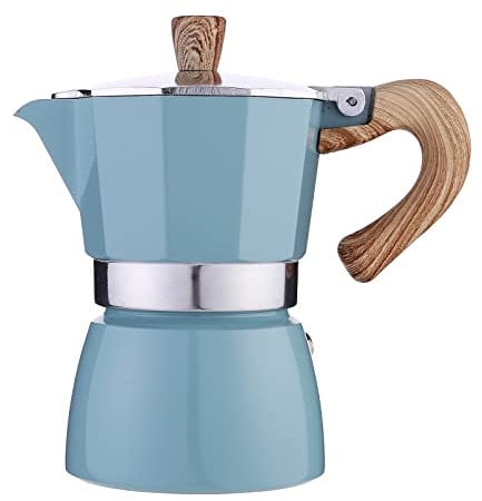 Moka Pot Espresso Maker Stove Top Coffee Maker caffettiera Express Aluminium Stovetop Coffee Maker Blue 150ml
