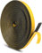 Dichtungsband Türdichtung Selbstklebend 12mm(B)x1.5mm(D)/10m(L) für Türen Fenster Schaumstoff klebeband Gummidichtung Gegen Kalte Zugluft/Anti-Kollision/Schalldichter/Wasserdichter/Staubdicht, Schwarz
