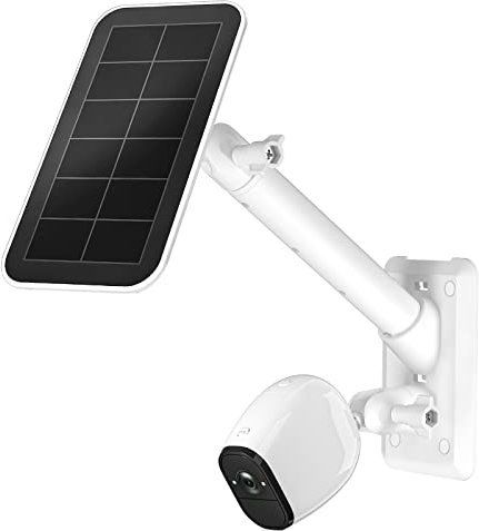 Wall Mount Dual Bracket Kit BECEMURU Waterproof Mounting Bracket Compatible with Arlo Series Camera and Arlo Solar Panel (White)