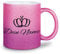 glitzertassen.de® | Queen mit Namen | Personalisiert | Tasse mit Glitzer | Geschenkidee (Roséviolett)