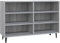 vidaXL Sideboard mit 6 Regalböden Bücherregal Kommode Anrichte Schrank Beistellschrank Standregal Regal Grau Sonoma 103,5x35x70cm Holzwerkstoff