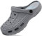 ChayChax Zuecos con Soporte de Arco para Mujer Hombre Verano Zapatos de Jardín Zapatillas de Playa Piscina con Ortopedicas Plantillas, Camo Gris, 44/45 EU (Fabricante 290)