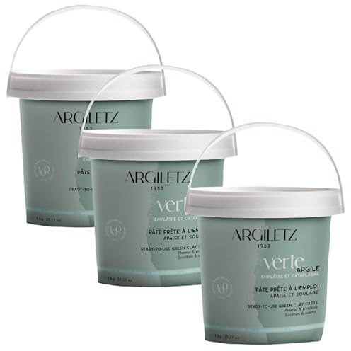 (ARCILIA) Argiletz - 1 Pot d'Argile Verte - 1kg - Prête à l'emploi