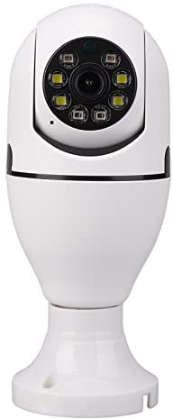 Cámara de Seguridad WiFi, 1280x720 360 Grados Cámara Inalámbrica de Bombilla con Detección de Movimiento, Audio Bidireccional Múltiples Dispositivos Conectados
