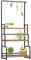 Outsunny Jardinera colgante de madera jardinera escalera jardinera jardinera jardinera 3 niveles + barra de soporte con 4 ganchos de metal - 80 x 36 x 174 cm
