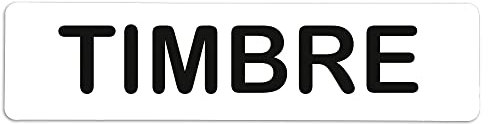 Becral® - Señal de PVC TIMBRE | Placa puerta PVC | Señal informativa | Cartel Puerta 200X50mm