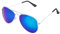 Miobo mit Edelstahl Metall Gestell Sonnenbrille Silber Königsblau
