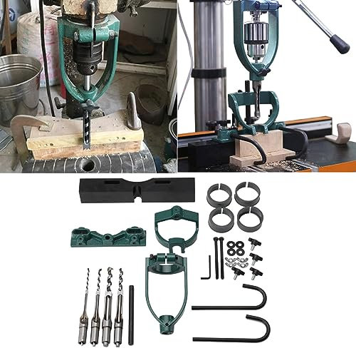 ECUTEE Vierkant-Stemmbohrer Lochsäge Stemmmaschine für Holz Meißel Bohrer Quadrat Löcher Mortising Mortise Locator Set Für Bohrmaschine, Stemmmeißel Zapfmaschine Mit 4 Bits Stahl Holzbearbeitungsbank