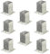 Onlywood Staffe a bicchiere per fissaggio pali legno con sezione quadrata 9 x 9 cm in Metallo Zincato – Supporto Pali Quadrati in Confezioni Risparmio da 8 pezzi