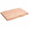 TJROO Tischplatte Hellbraun 80x60x6 cm Massives Eichenholz Esstischplatte Möbelplatten Deckplatte Holzplatten Schreibtischplatten Esstiach Esstisch Holz Tischplatten Tabletop
