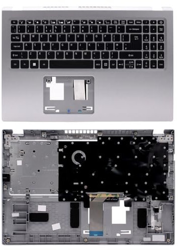 New Genuine Laptop Palmrest For ACER Aspire 3 A315-58 Compatible PN 6B.A6MN2.013, 71NJR1BO018 Upper Case Cover with UK Layout English QWERTY Keyboard without Touchpad
