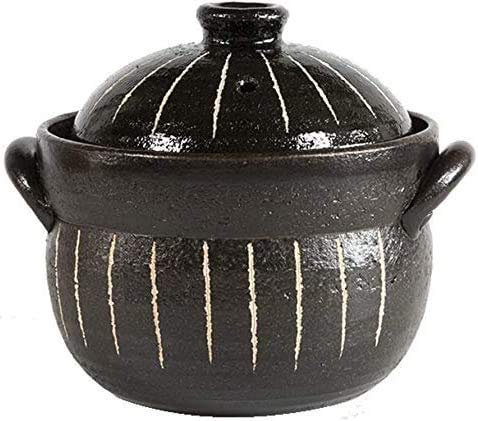 Casseruole Casseruola Con Coperchio Casseruola Rotonda Cuoci Riso In Argilla, Pentola In Terracotta Giapponese Pentola Per Riso In Pietra Con Doppio Coperchio, Pentola Per Riso In Terracott