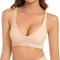 Ronronner Reggiseno Donna Comodo e Morbido, Reggiseno Imbottito Rimovibile, Senza Cuciture Supporto Completo e Cinghie Regolabili, Beige, S