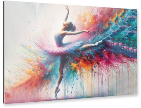 artboxONE Alu-Print 90x60 cm Balletttnzerin in Aquarell F von Knstler Paul Rommer