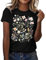 Generico Top Donna Eleganti Cotone Camicia Lilla Donna Elegante Tshirt Oversize Donna Cotone T Shirt Donna Sportiva Lunga Maglietta Manica Donna Scollo A V