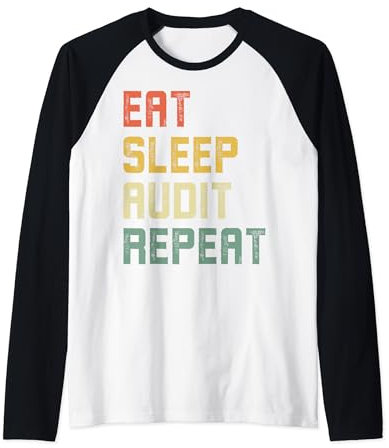 Buchhalter Eat Sleep Audit wiederholen CPA Buchhaltung Raglan