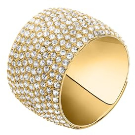 Trussardi T-Design Damenring aus Stahl, Kristall, Kollektion T-Design
