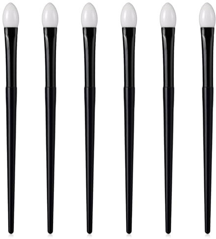 Molain Set di 3 pennelli per ombretto, in silicone, per ombretto, per ombretto, cipria, correttore (6 pezzi)