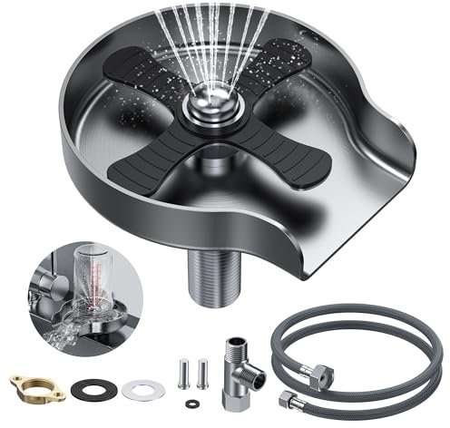 Gläserspüler für die Küchenspüle, Hochdruck-Flaschenreiniger Edelstahl Gläserspüler für dieKüchenspülmaschine, Metall-Tassenreiniger mit gebürsteter Oberfläche, einfache DIY-Installation