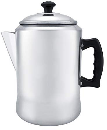 Cafetière sur cuisinière, percolateur en alliage d'aluminium 3L avec couvercle et poignée ergonomique, bec verseur anti-goutte, bouilloire à thé