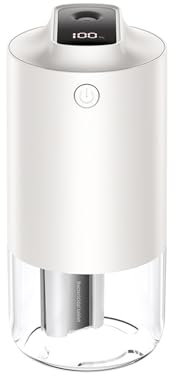 Ruiqas Portable Cool Mist Humidifier, 250ml Personal Desktop USB Dry Air Humidifiers with Auto- Purification for Car Home Office,2 Mist Modes,White