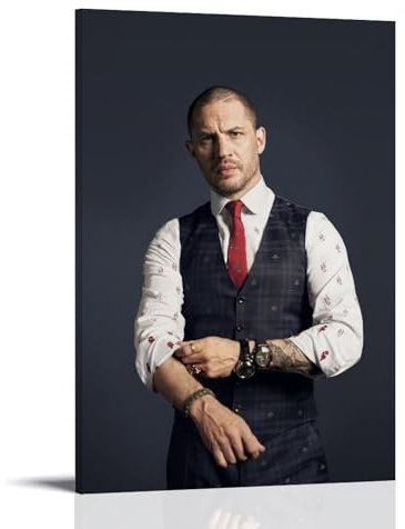 GOORAL Filmstar-Poster auf Leinwand, Motiv: Tom Hardy, dekorativ, Schlafzimmer, modern, 20 x 30 cm